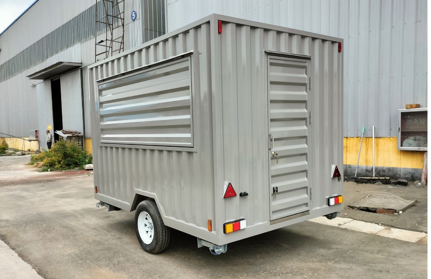 custom shipping container food trailer
